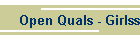 Open Quals - Girlss