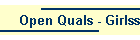 Open Quals - Girlss